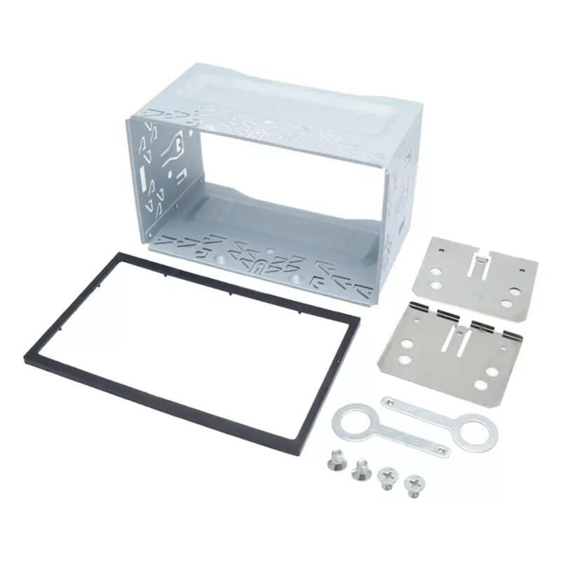 Metal 2Din Fascia Mounting Dash Kit for Car Radio DVD Stereo Installation Frame