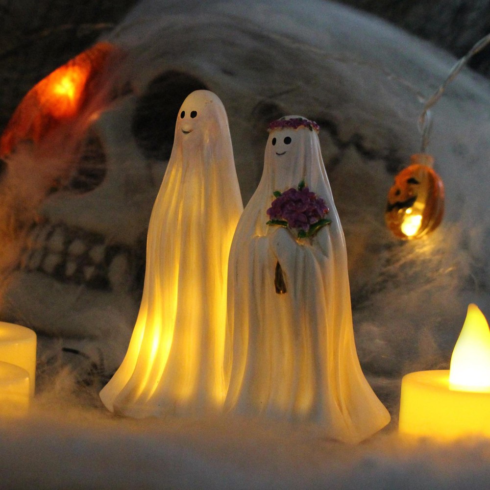 Ghost Bride and Ghost Groom Statue Ghost Sculpture Night Light Ghost adaptable