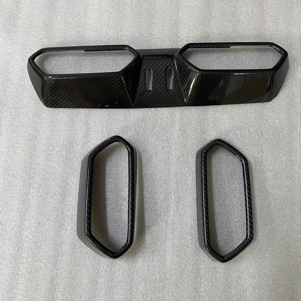 3pcs Carbon Fiber Car Air Outlet Vent Cover Trim For LAMBORGHINI URUS 2018-2024