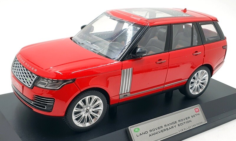 QY Toys 1/18 Scale Q1001A Land Rover Range Rover 50th Anniversary Red Diecast Model