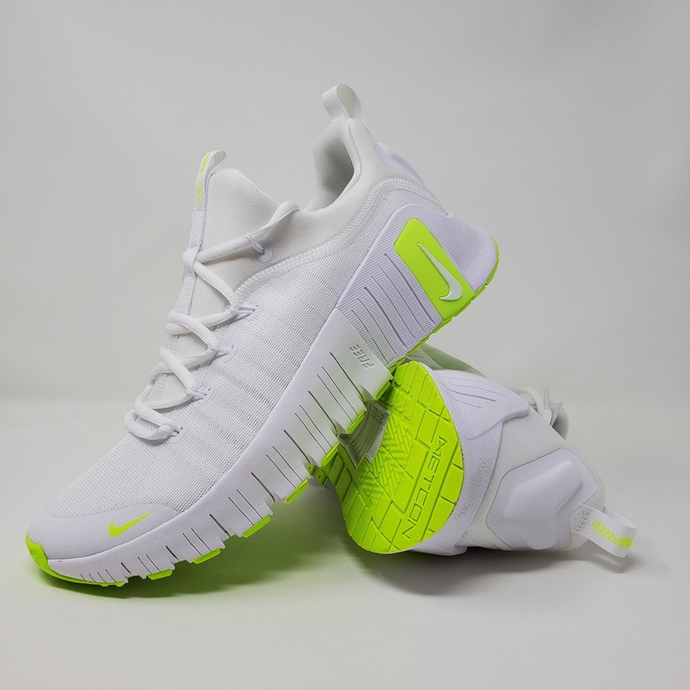 Nike Free Metcon 6 White Volt Shoes FJ7127-104 Men's Size 9.5