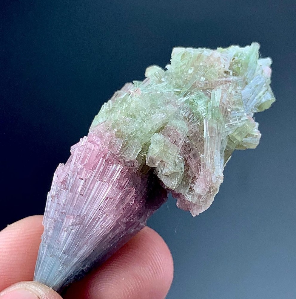 Bi Color Bunch Of Tourmaline Crystal Specimen From Afghanistan 128 Carat