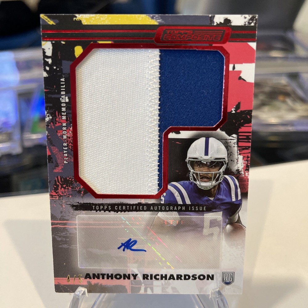 Anthony Richardson 2023 Topps Composite RED Patch Rookie AUTO # /5 Colts RC 🔥