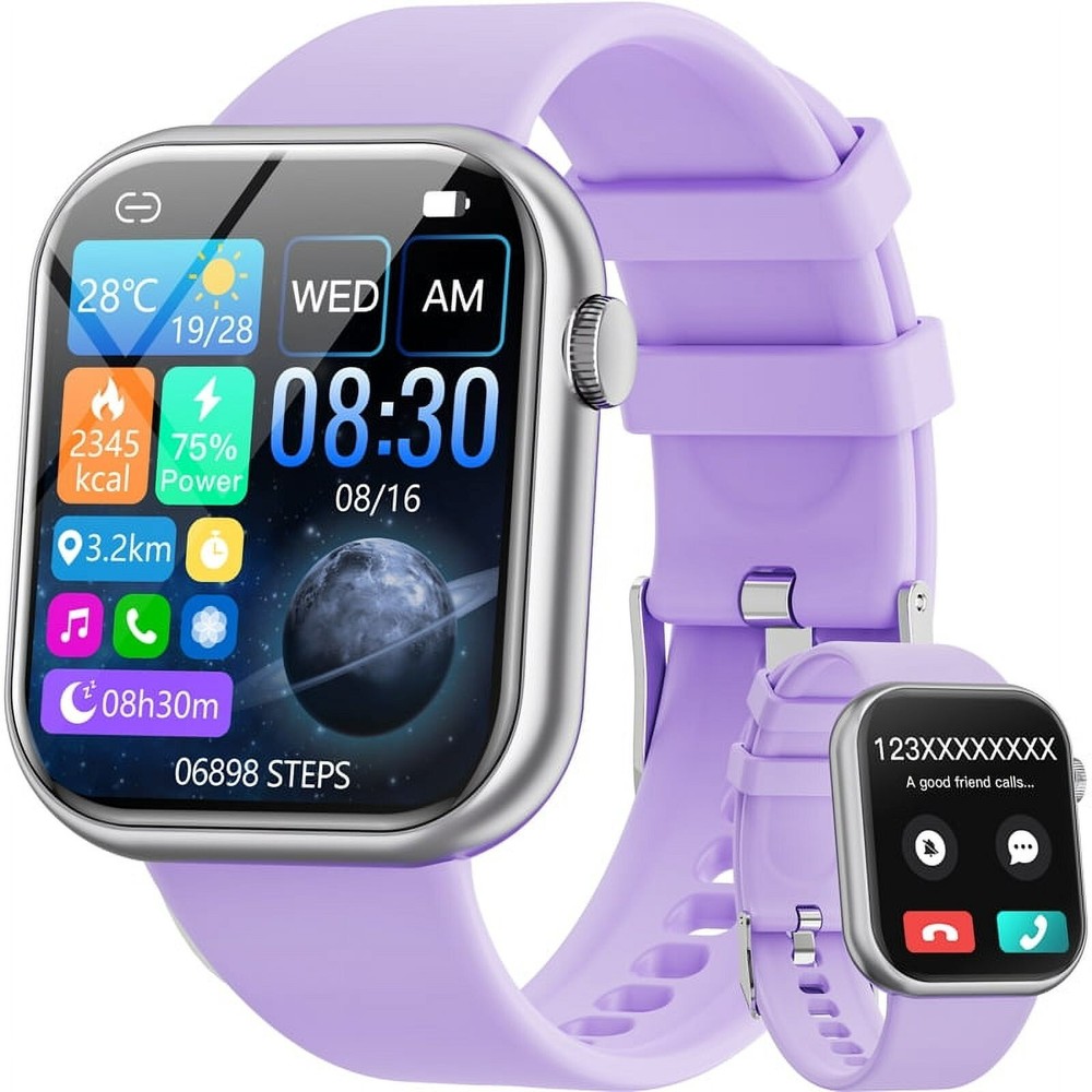 Women's 1.85 Inch Smart Watch with Call Answering & Alerts for iOS Android