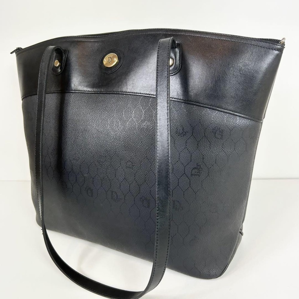 Extreme Dior Tote Bag Honeycomb Pattern Pvc Leather Black