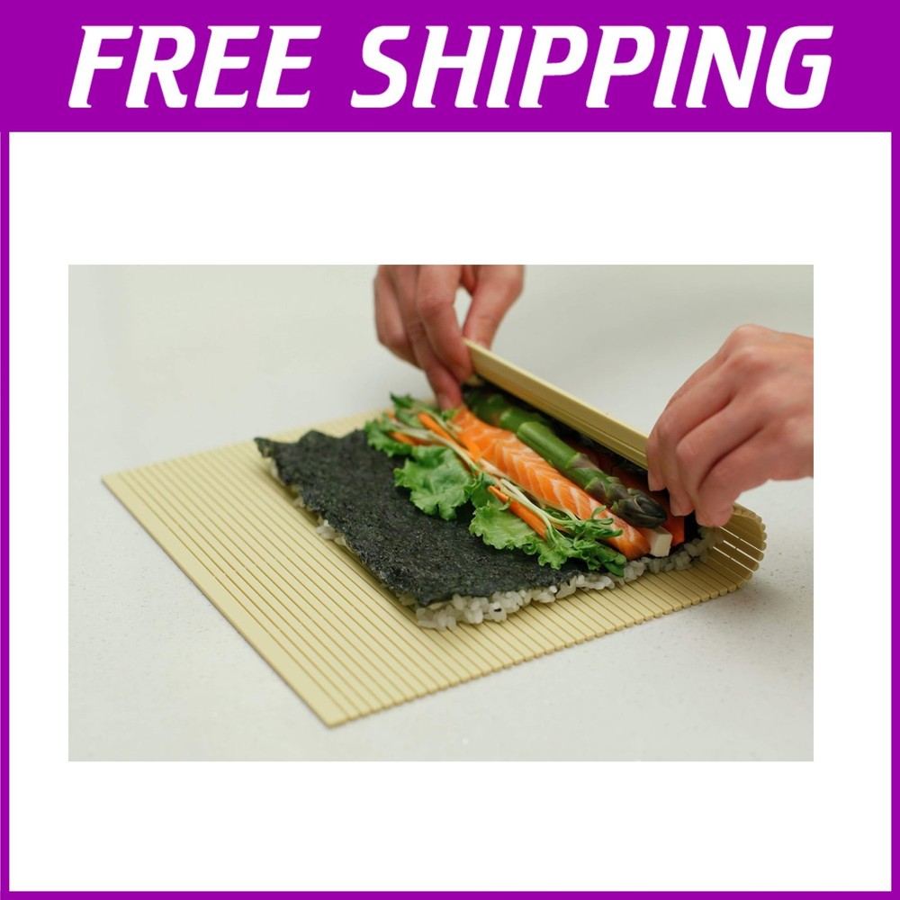 Durable 10.5x9.8 Non-Stick Sushi Mat for California Rolls & More