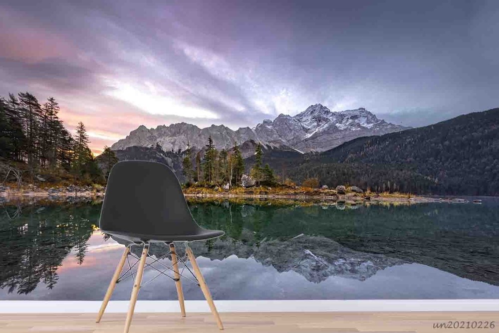 3D Sky Mountain Lake Landscape Wall Murals Wallpaper Murals Wall Sticker
