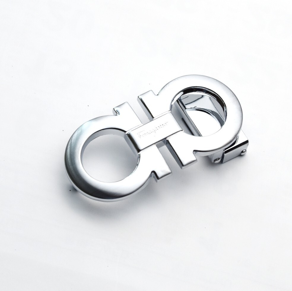 Salvatore Ferragamo Silver Buckle For 1.38