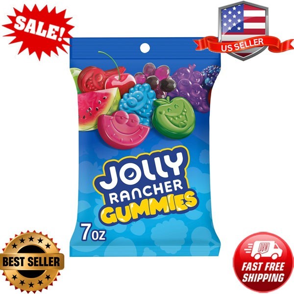 JOLLY RANCHER Assorted Fruit Gummies Candy 7 oz Bag