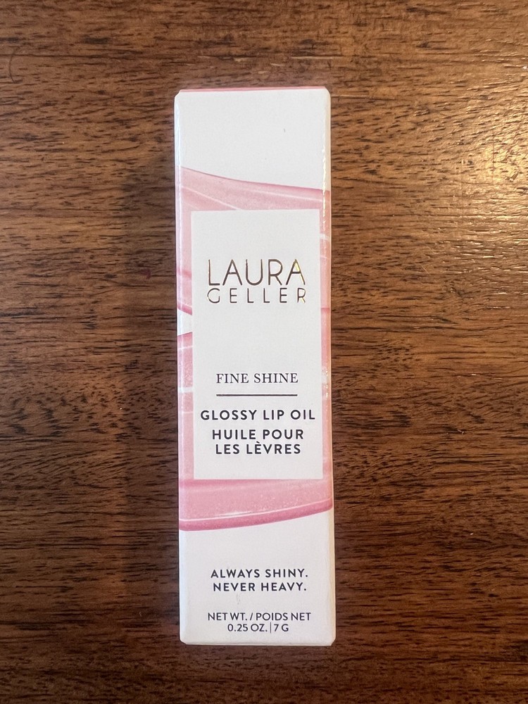 Laura Geller Fine Shine Glossy Lip Oil  0.25 oz Beachy Peach  NIB