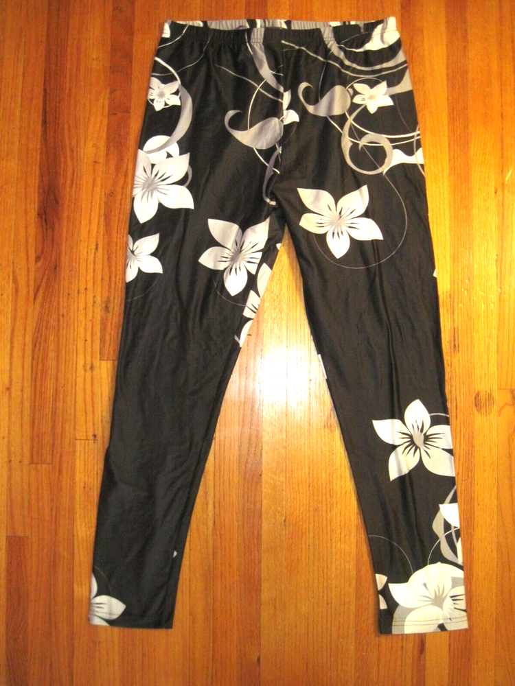 Azalea by Firmiana ハイウエスト ブラック/ホワイト フルレングス レギンス サイズ 1XL-Tall NWT