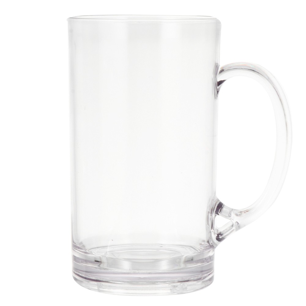 Set of 2 Clear Glass Beer Mugs Coffee Cups for Men