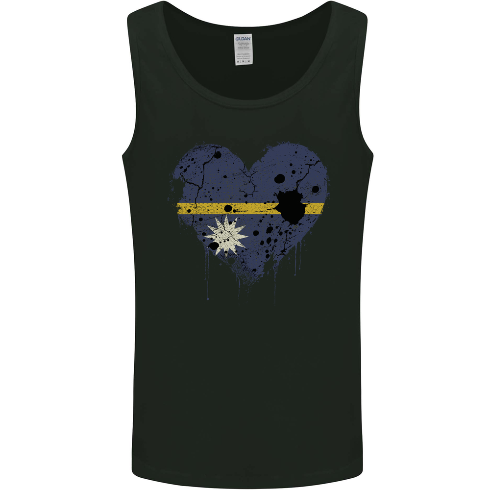 Love Nauru Flag Nauruan Day Football Mens Vest Tank Top