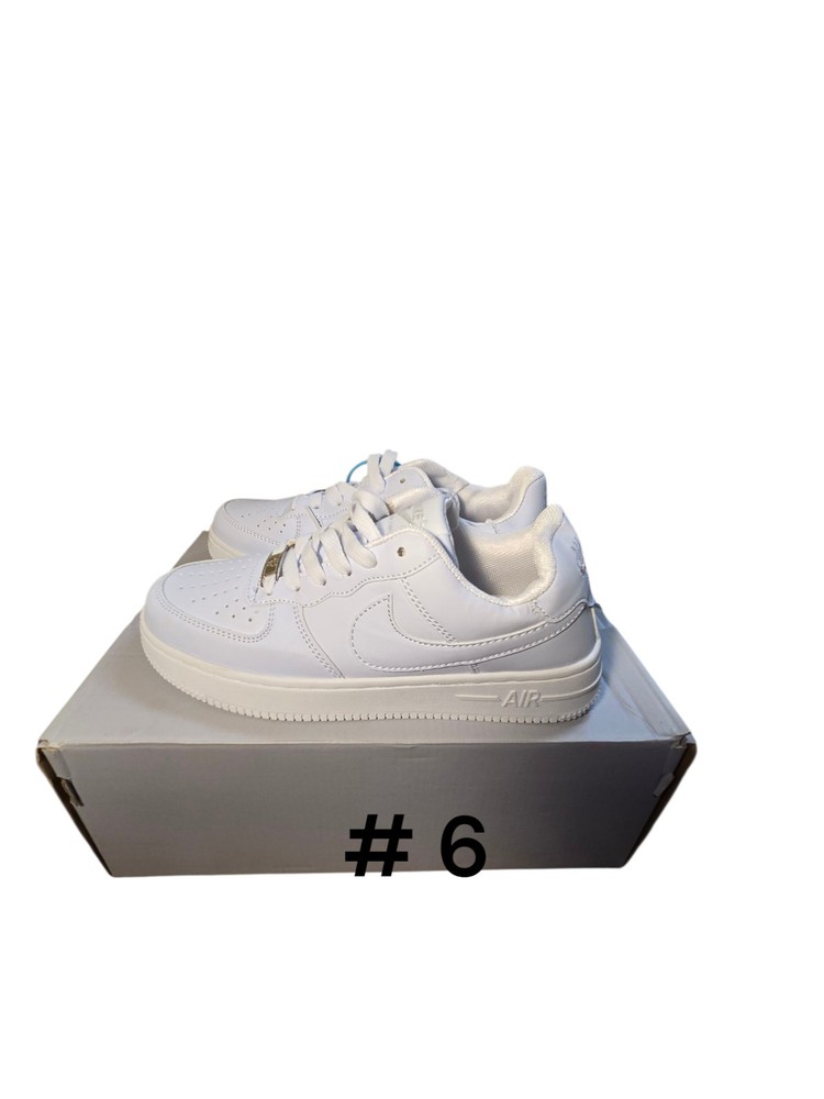 Nike Air Force 1 White Men's Low Top Leather Lace Up Sneaker