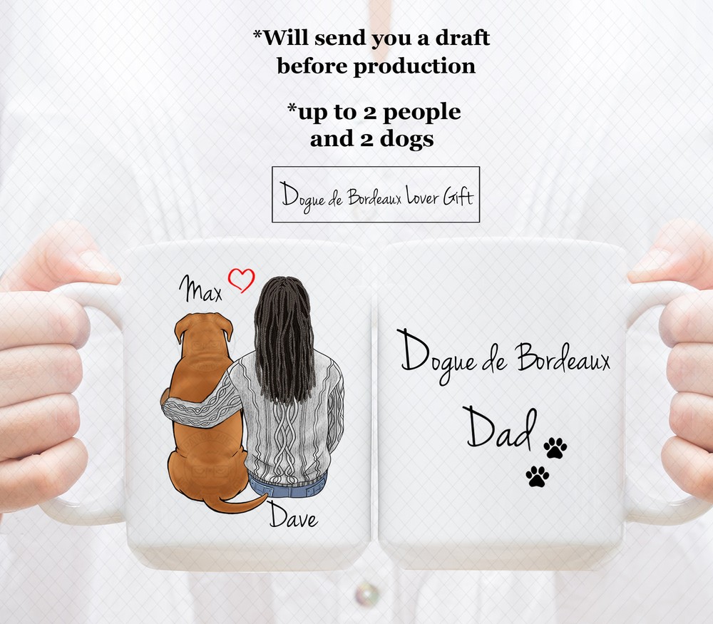 Custom Dogue De Bordeaux Mug  Dogue De Bordeaux Dad Mug  Dogue De Bordeaux Mom