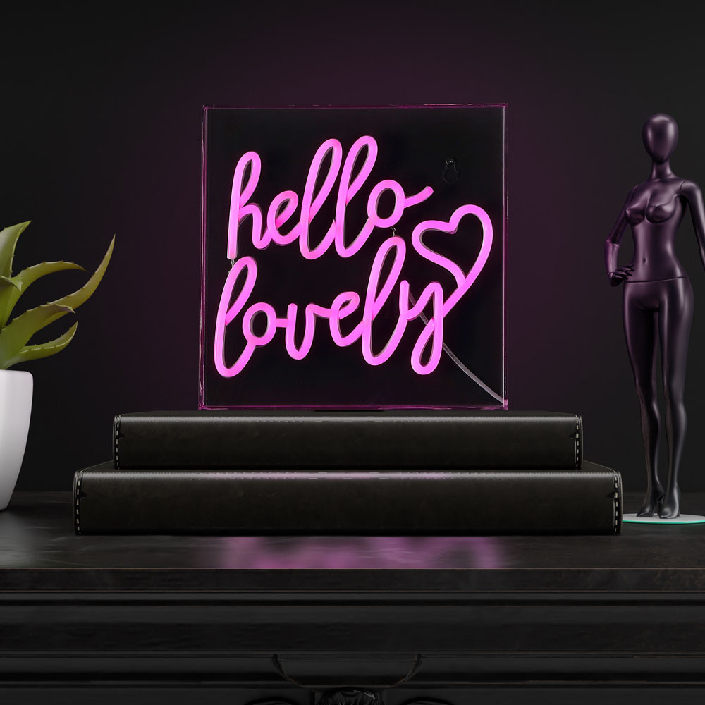 Jonathan Y 10-inch Pink LED Accent Light NEN1035 Hello Lovely