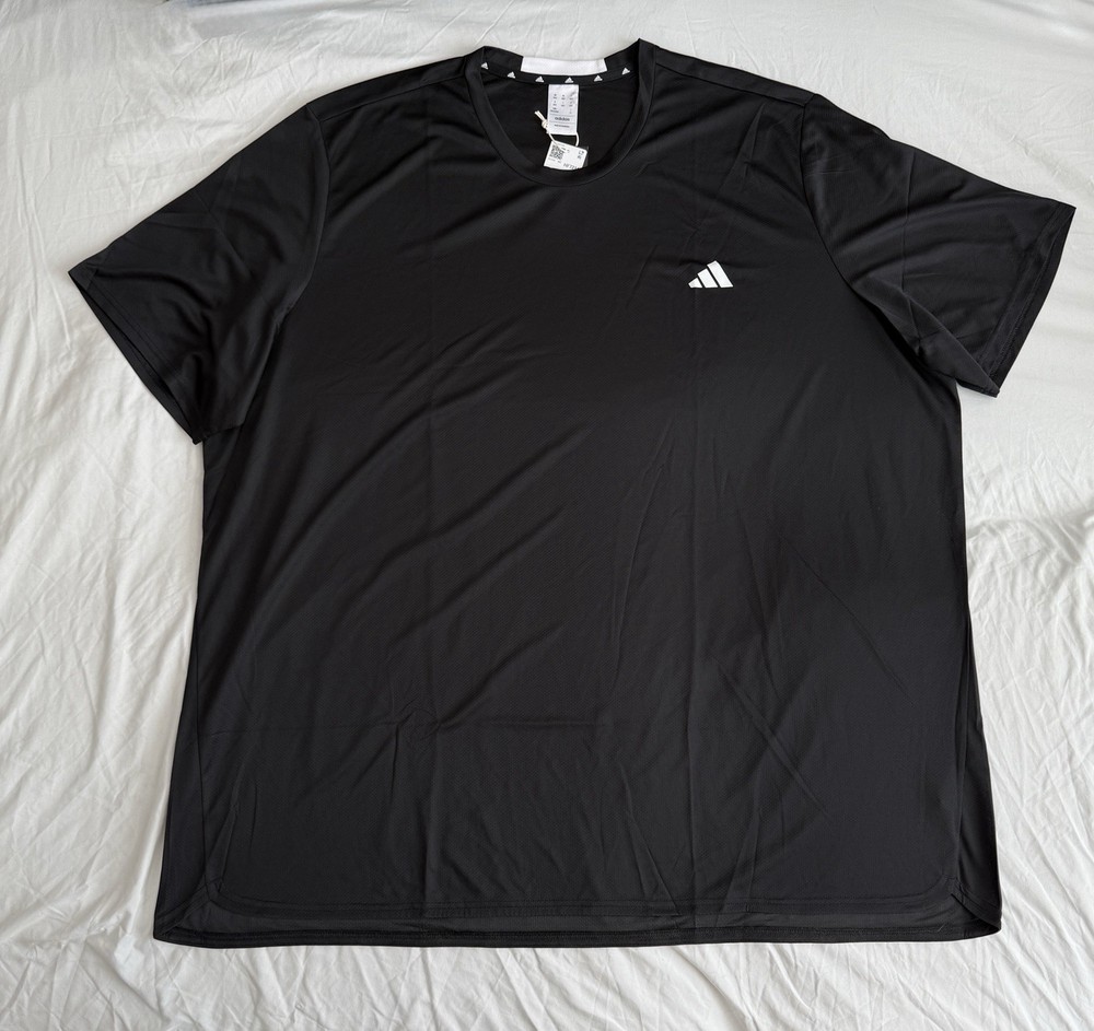 adidas AEROREADY D4M Tee Men's Big & Tall Black 4XLT Activewear T-Shirt