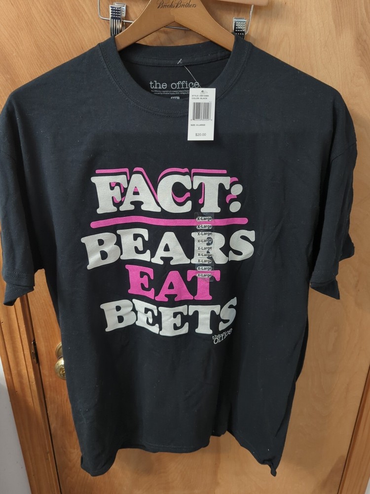 The Office T-Shirt Dwight Schrute Bears Beets Men's Fun Graphic XL New w/ tags