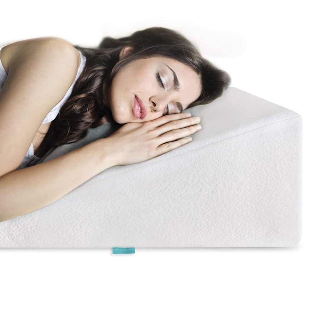 Cooling Gel Memory Foam Bed Wedge Pillow for Elevated Comfort and Support