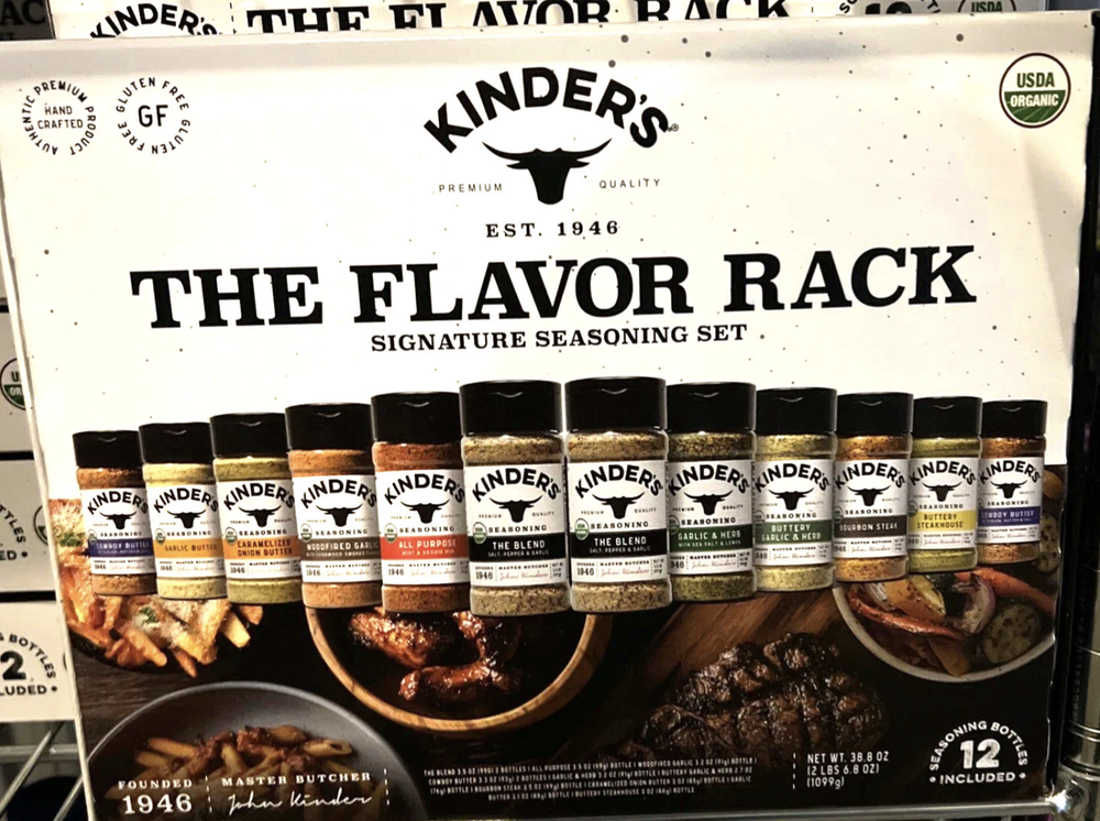 Kinder’s The Flavor Rack Signature Seasoning Gift Set 12 Bottles in pack Xmas FS
