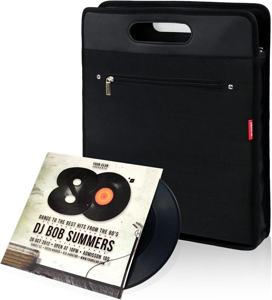 Vinyl Record Travel Carrying Bag,Lp Records Durable Vinyl Albums Case