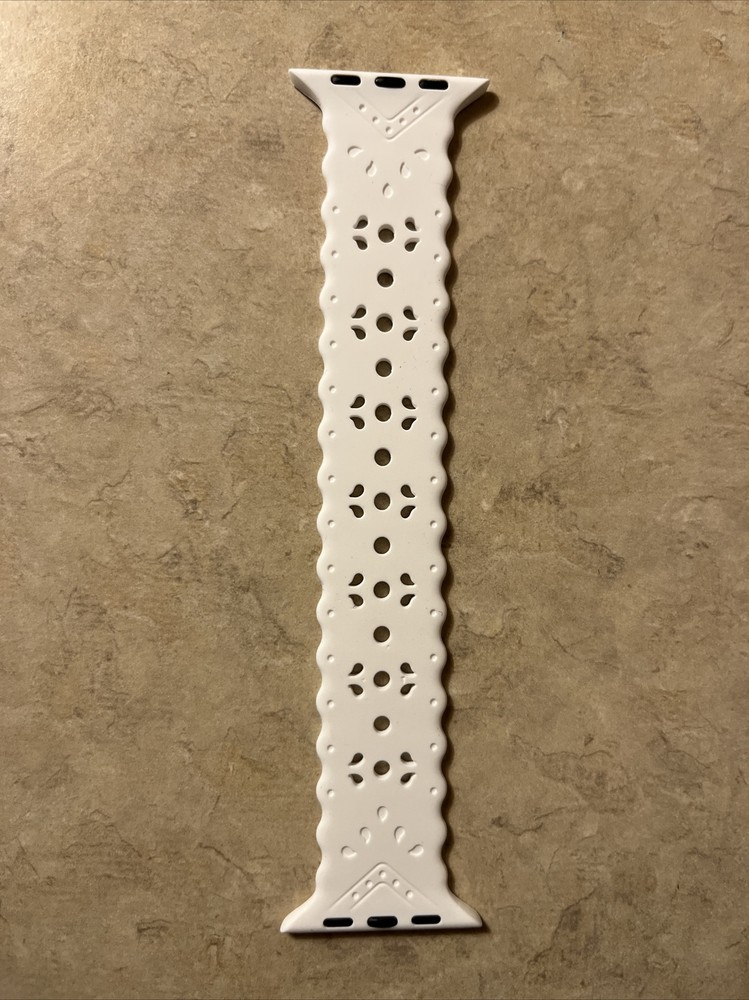Replacement Sports Loop Band ✅ Compatible- Apple Watch ✅ 42/44/45mm ✅ White- New