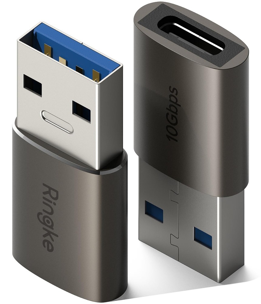 USB 3 C Female to A Male Adapter 2 Pack for High-Speed Data Transfer