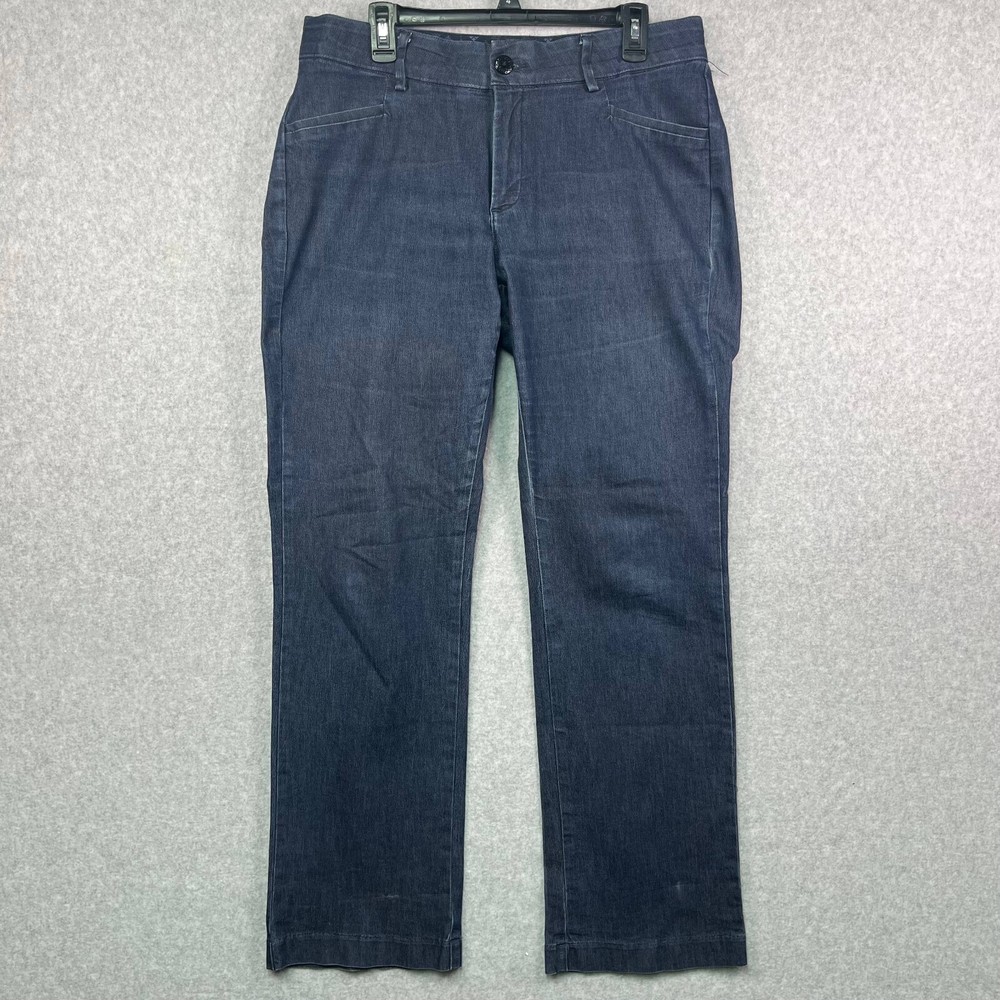 Lee Jeans Womens Platinum Label Straight Leg Blue Denim 34x30 with Pockets