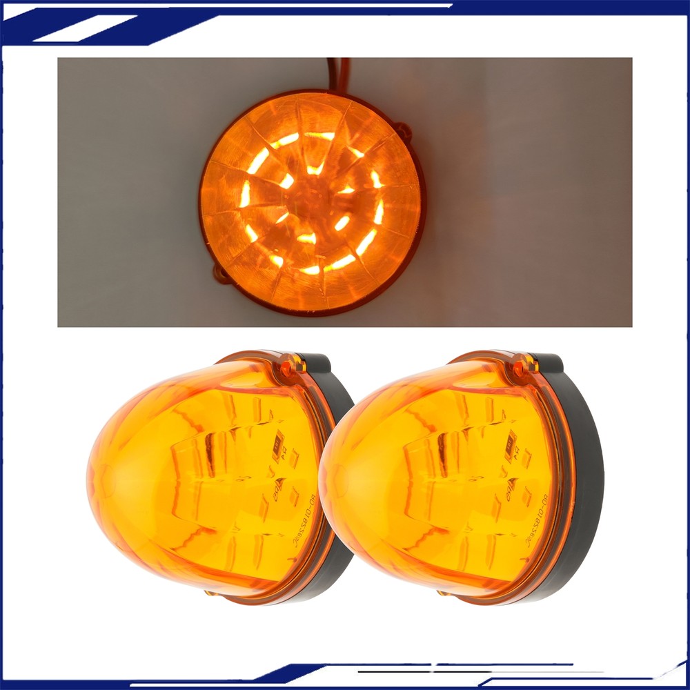 17 LED Amber Yellow Warning Light for Truck Trailer Roof Running Set of 5