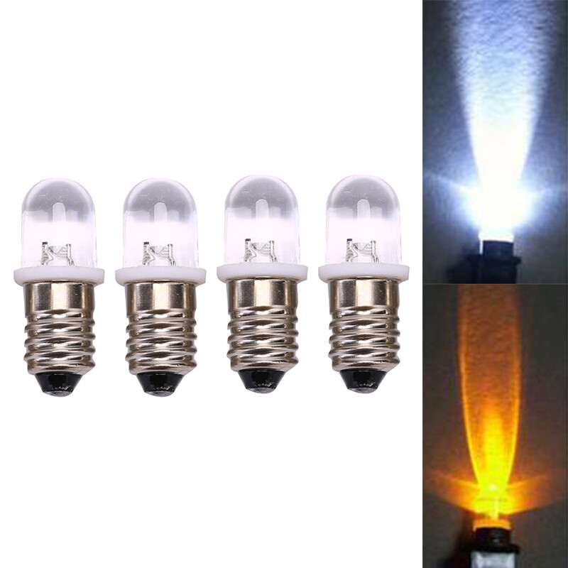 5pcs E10 Led Bulb DC 3V 4.5V Instrunt Bulb Indicator Bulb Flashlight~gw