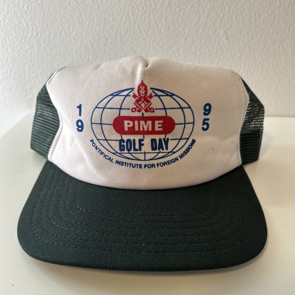 1995 Pime Golf Day Vintage Snapback Trucker Hat Mesh New Era Pro Design-image