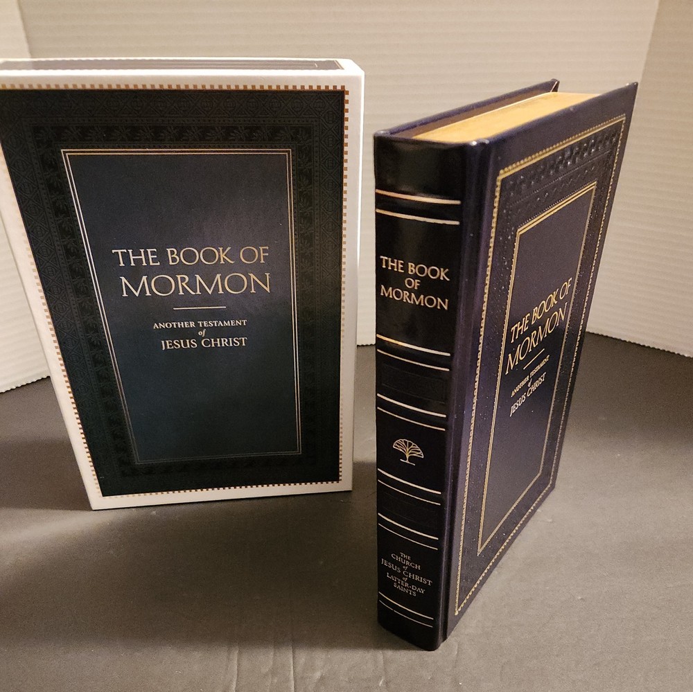 2015 BOOK OF MORMON black  LEATHER BOUND HARDCOVER, BRAND NEW WITH BOX.