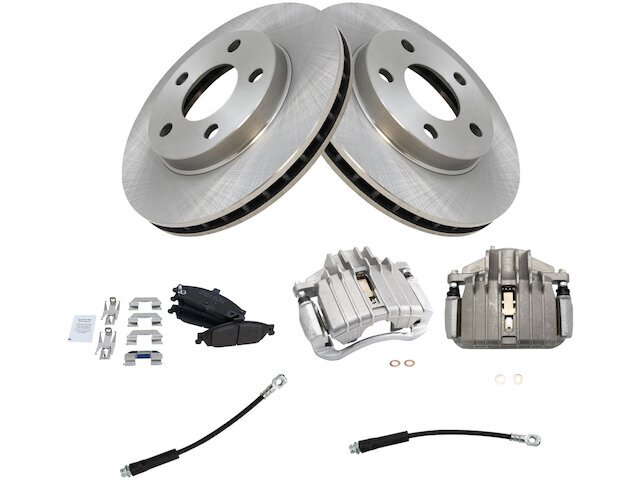 Front Brake Pad Rotor and Caliper Set fits Oldsmobile Cutlass 1997-1999 38YKSG
