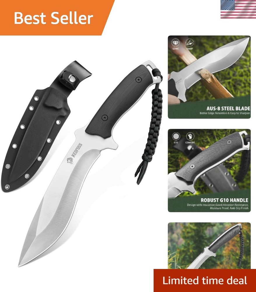 Kukri Survival Knife with Sheath, 6