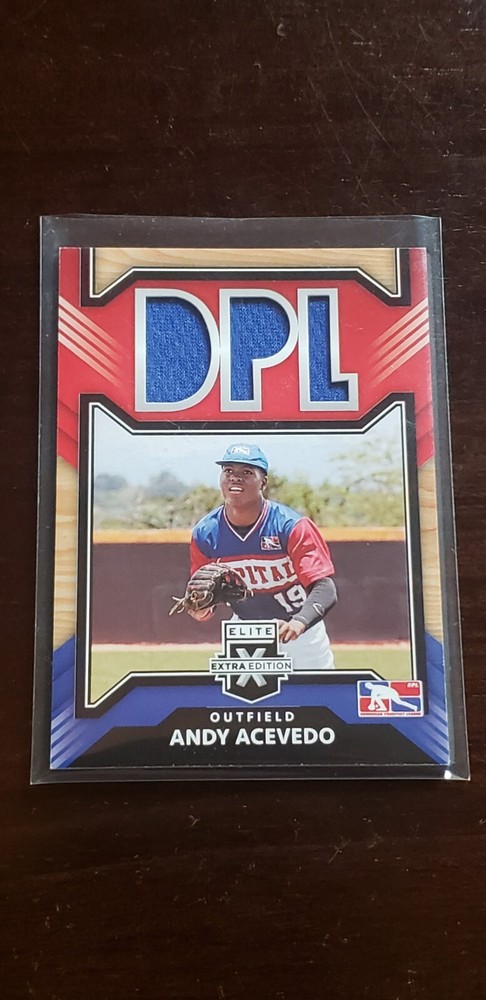2022 Panini Elite Extra Edition - DPL Material #DM-AA Andy Acevedo (MEM, RC)