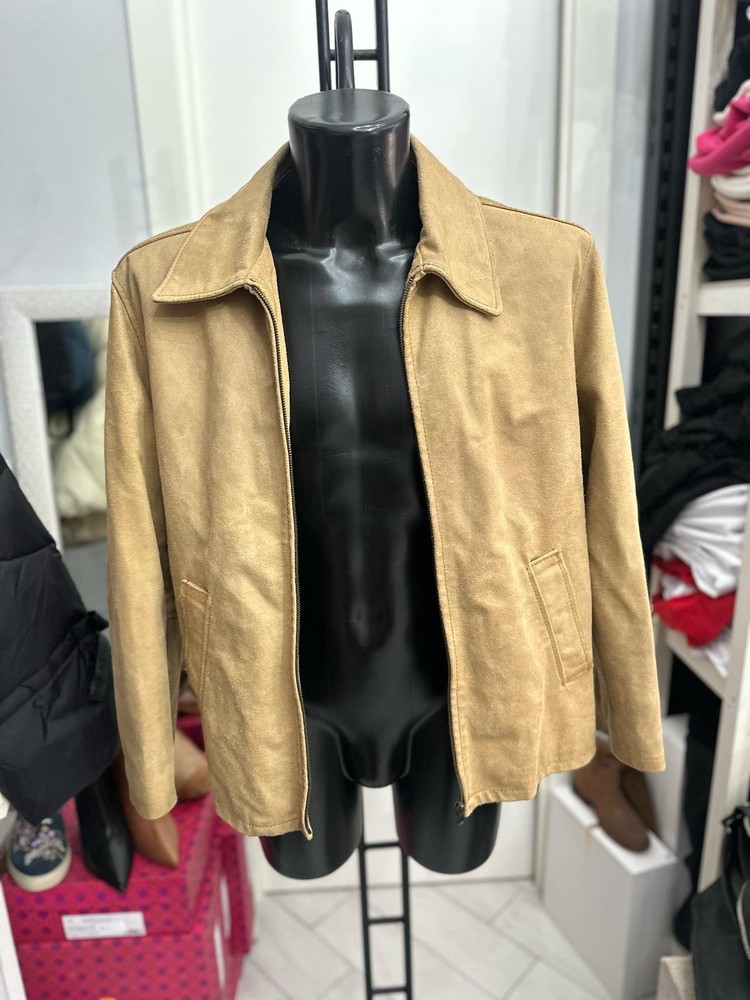Conbipel Mens Beige Genuine Leather Jacket Size 48 LLV1338
