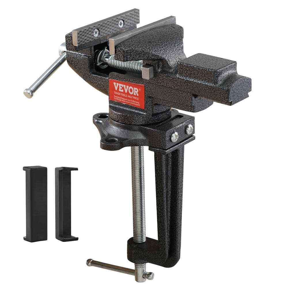 Workbench Vise 2.2 in. Clamp-on Table Vise w/Multifunctional Jaw 360° Swivel