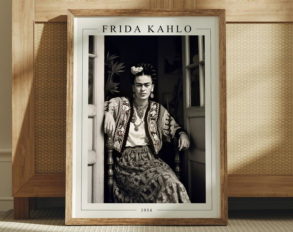 Frida Kahlo Black And White Poster Prints Frida Kahlo Poster Feminist Art Frida