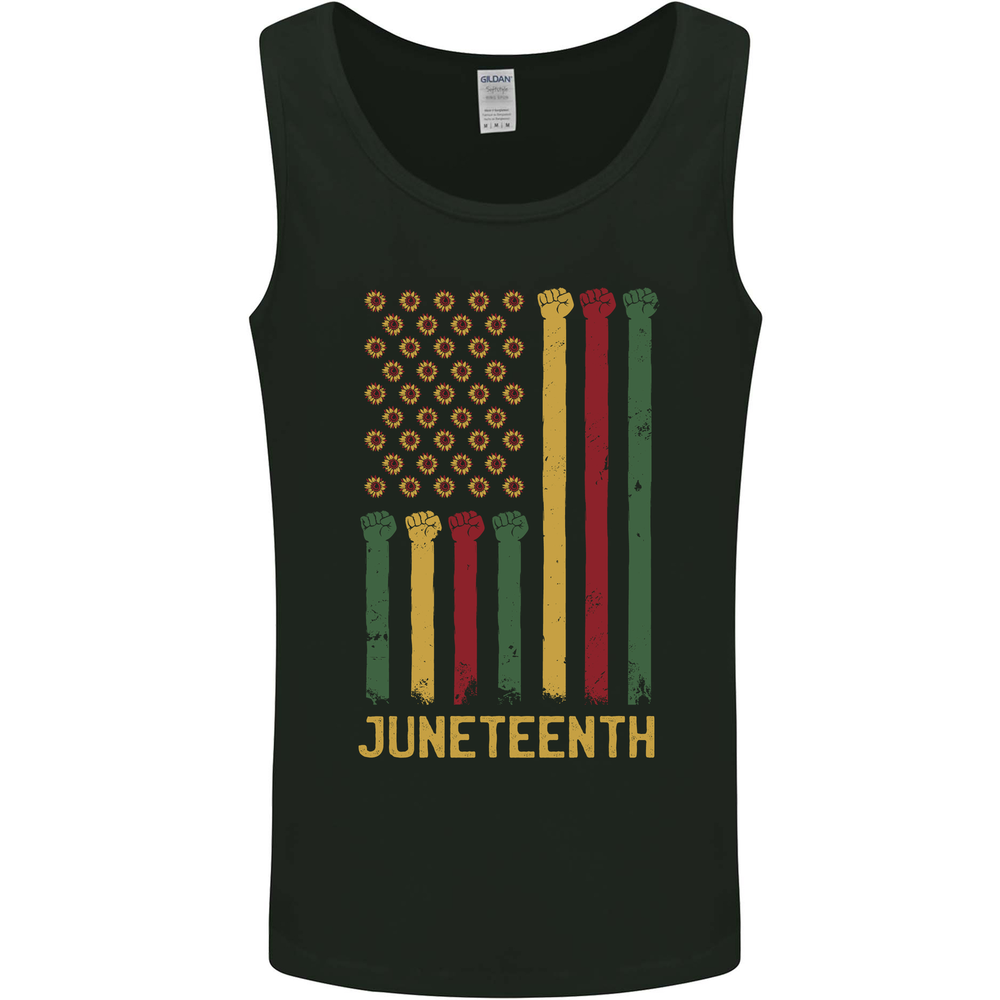 Juneteenth Emancipation Day USA Flag Mens Vest Tank Top