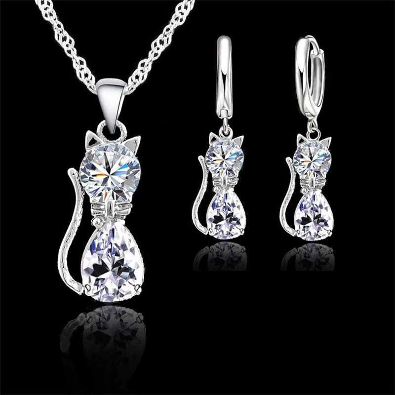 925 Sterling Silver Cat Set - Stunning, Affordable Luxury!