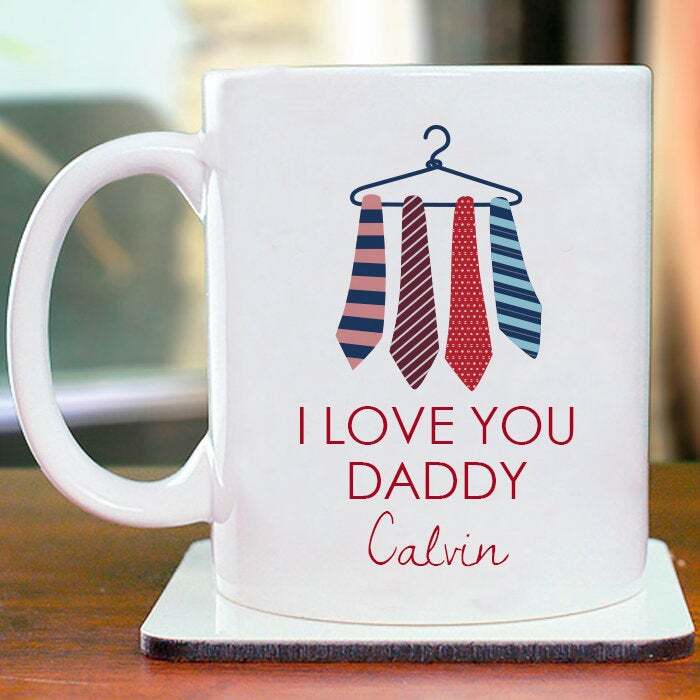 I Love You Daddy Custom Coffee Mug For Dad Personalized Dad Coffee Mug Fathers