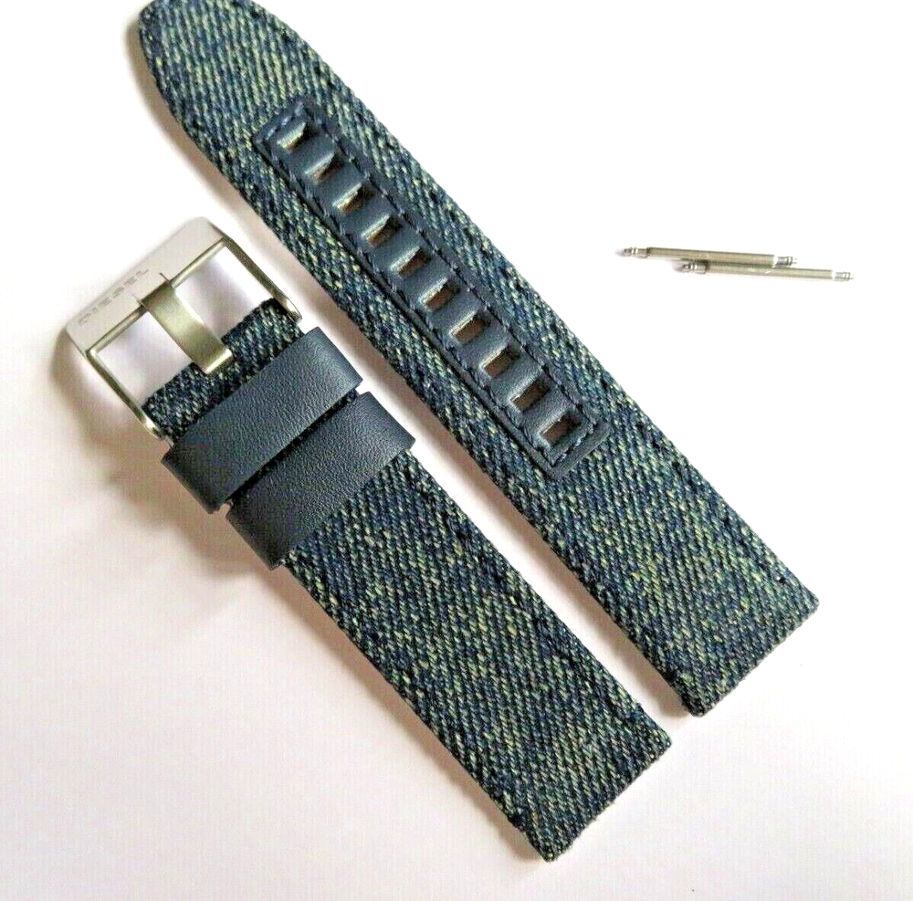 Diesel Original Replacement Leather Textile DZ1891 Watchband Jeans Strap 22 mm
