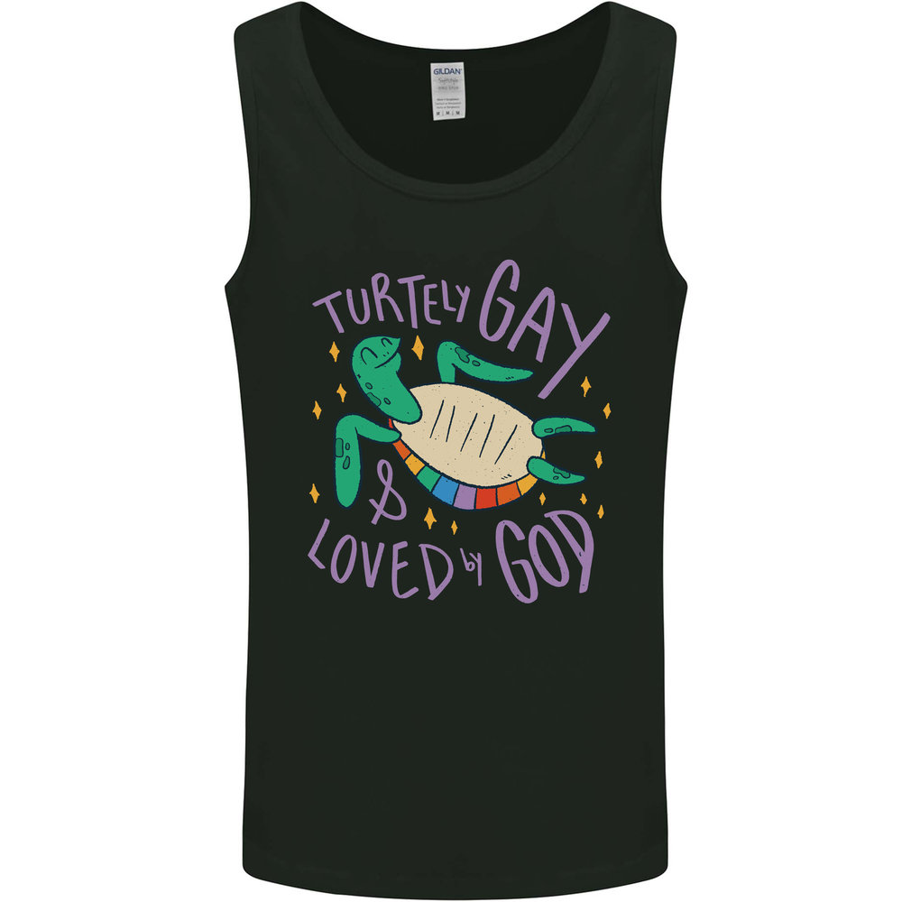 LGBT Turtle Loved By God Gay Pride Mens Vest Tank Top