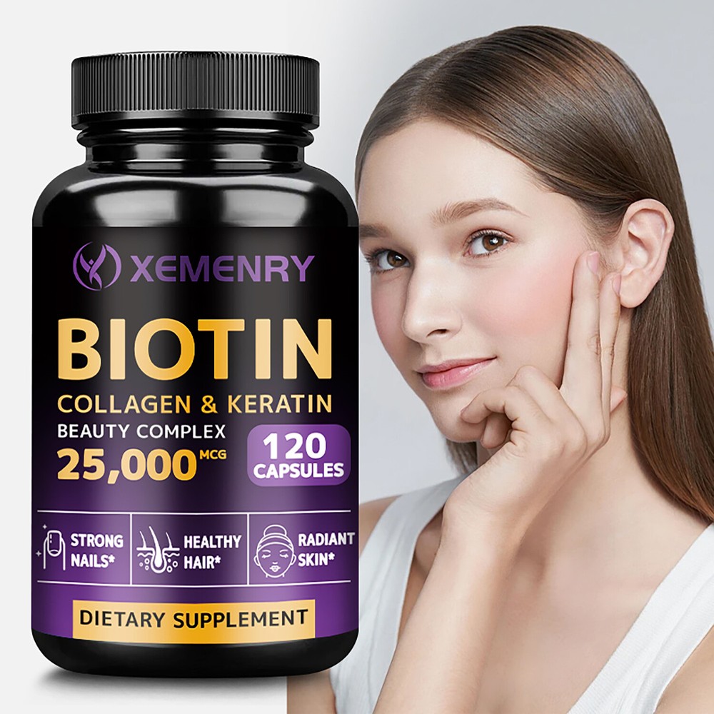 Biotin Collagen & Keratin - Hyaluronic Acid, Multivitamins,for Hair Skin & Nails