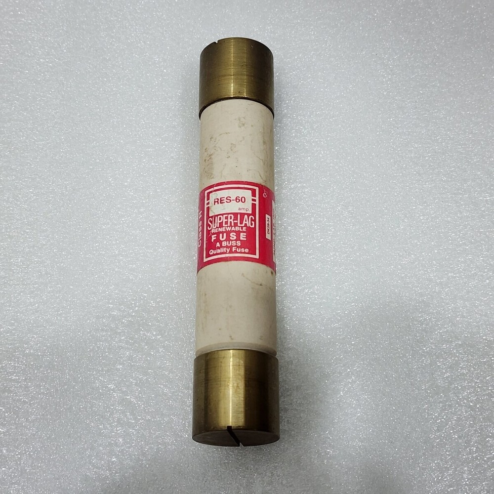 Bussman Super-Lag Renewable Res-60 60A Fuse Lot Of 2 Units