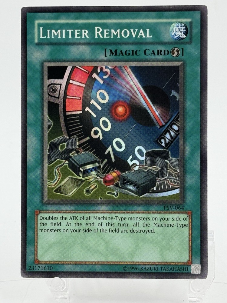 1996 Yu-Gi-Oh Foil Limiter Removal PSV-064 NM/LP Unlimited Super Rare Card