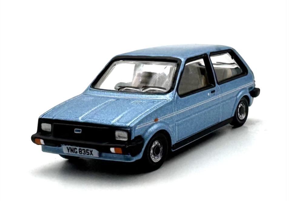 BN 1:76 Blue Austin Mini Metro Classic Coupe Sports Model Diecast Metal Car