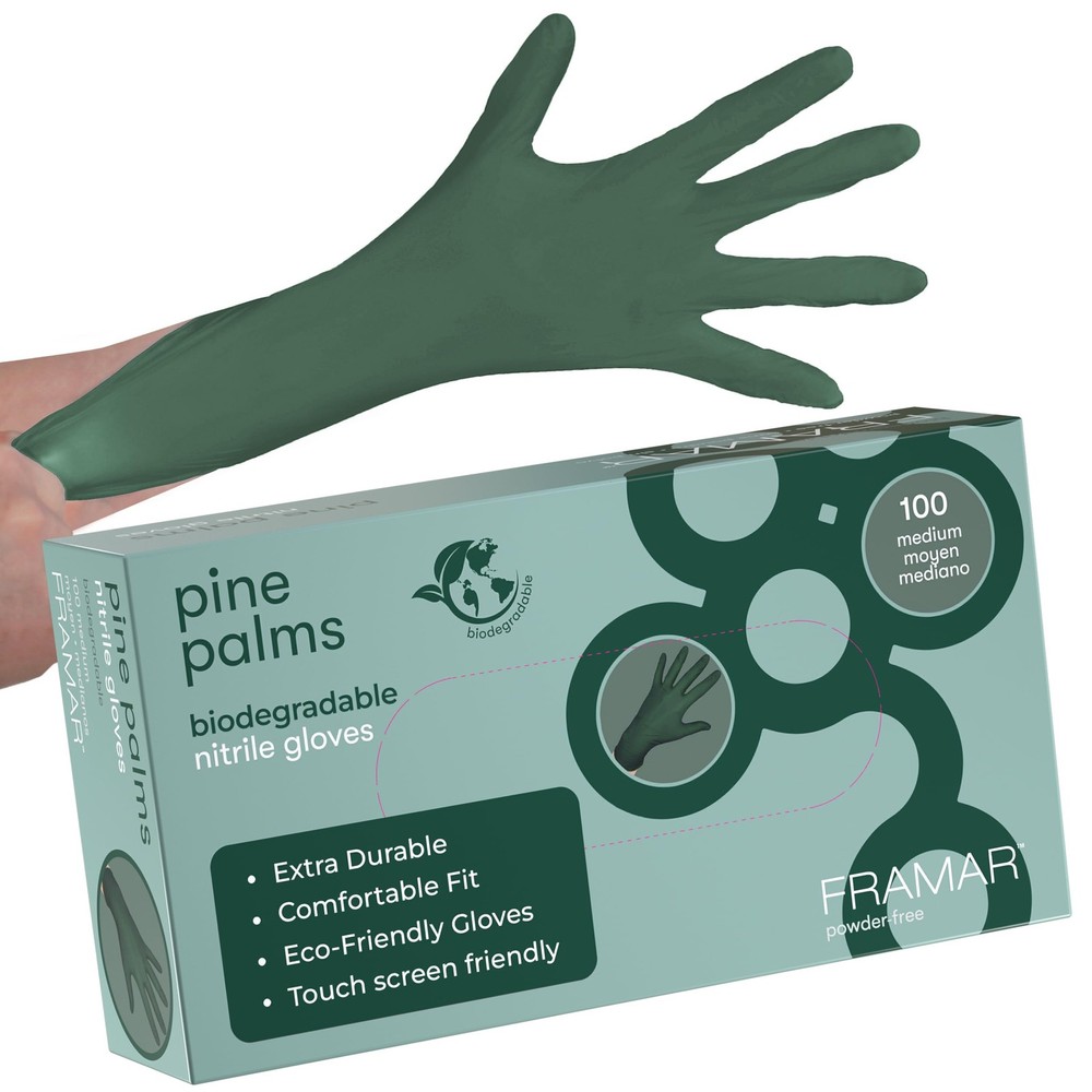 Heavy Duty Nitrile Gloves Medium – Latex Free Disposable Green Gloves