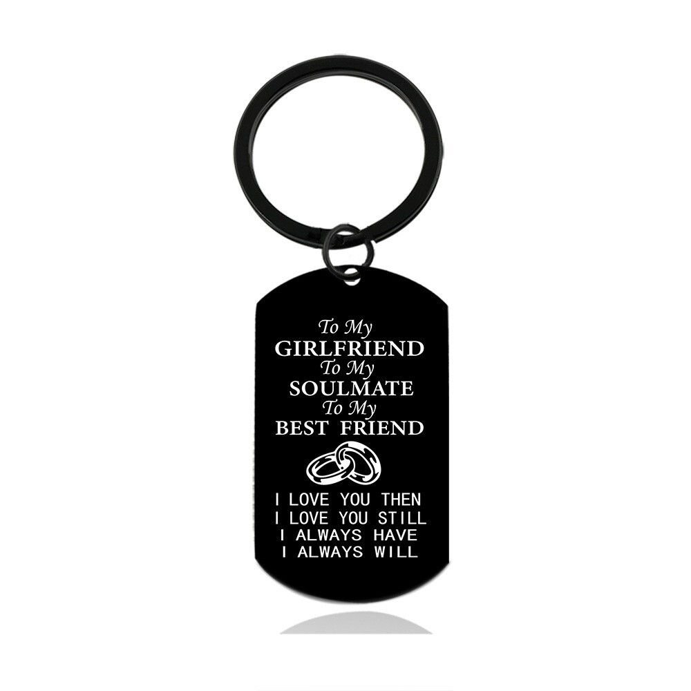 Valentines Day Gift For Girlfriend Boyfriend Keychain Birthday Present Wife-image
