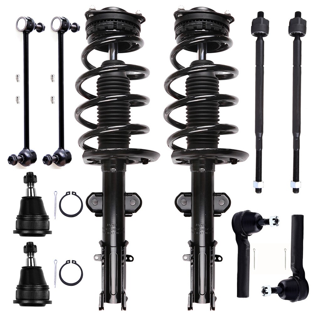 2008-2016 Chrysler Town & Country Front Strut Assembly Kit with Sway Bar & Tie Rods